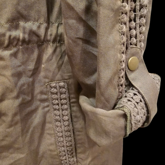 MARKET & SPRUCE Olive Green Zip Up Shirt/Jacket - Picture 5 of 6